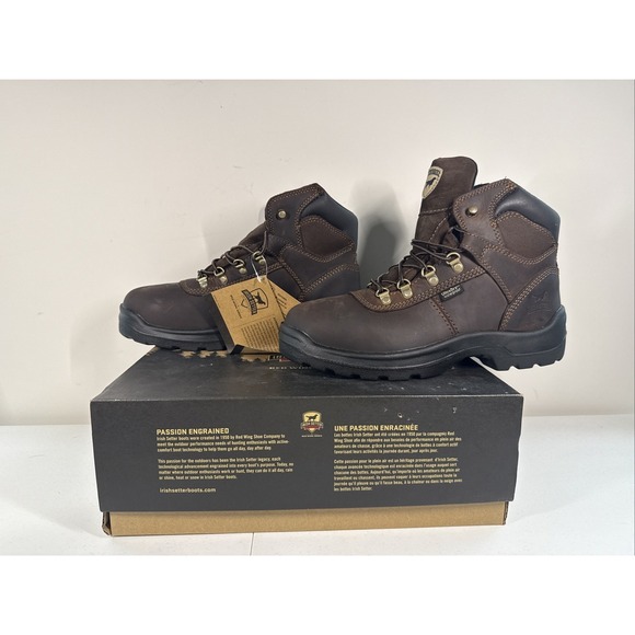 Irish Setter Boots‎ Mens 9 D Ely 83618 Steel Toe Work Boot Brown Red Wing NIB 6